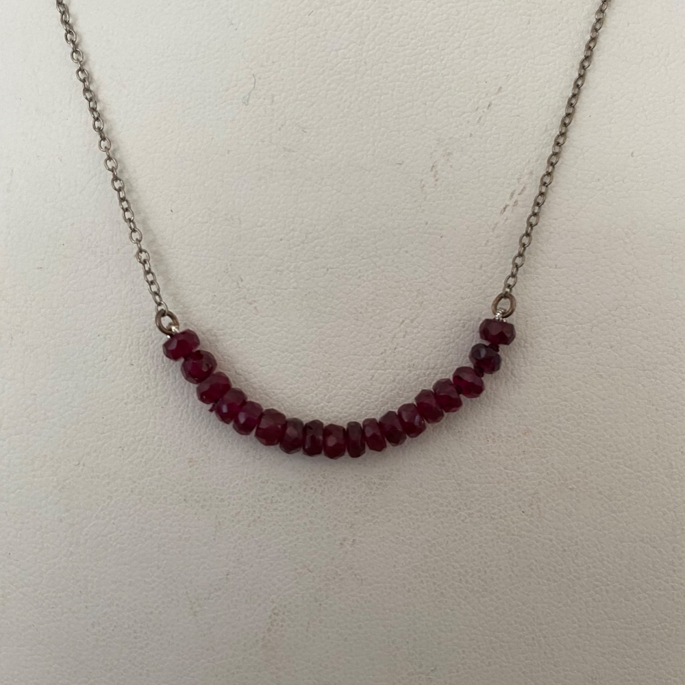 Stunning Ruby Sterling Necklace - Picture 2 of 3
